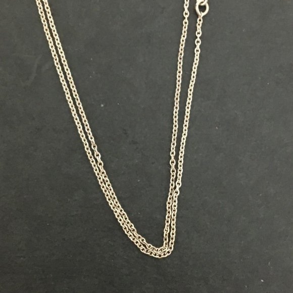 TIFFANY&CO. Silver 925 Elsa Peretti Eternal Circle Pendant Necklace /1E4201